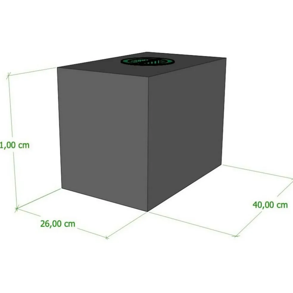 Vecam Watertank 32 liter 40 x 26 x 31 cm zwart